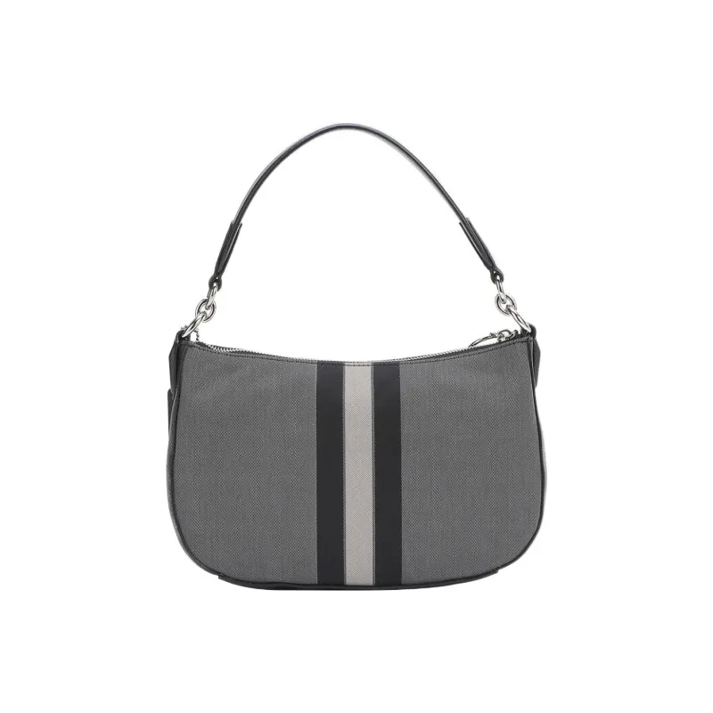 COACH Sutton Canvas Shoulder Bag Women's Gray & Black-1