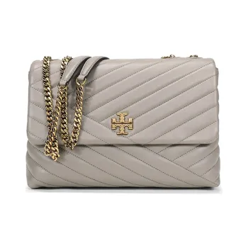 TORY BURCH Kira Sheepskin Shoulder Bag Tubas Women's Gray