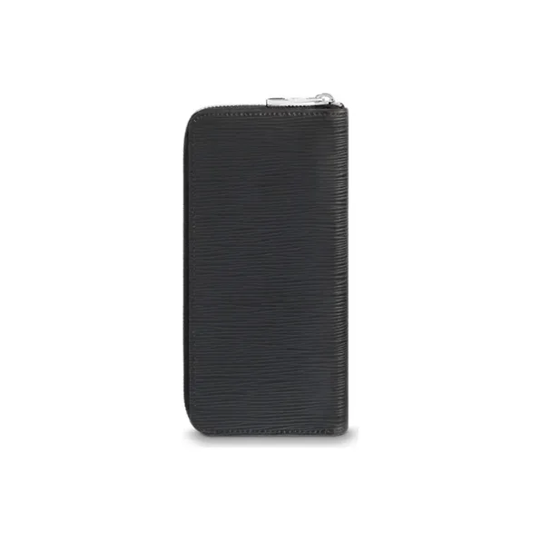 LOUIS VUITTON Zippy Leather Wallets Men's Black-2