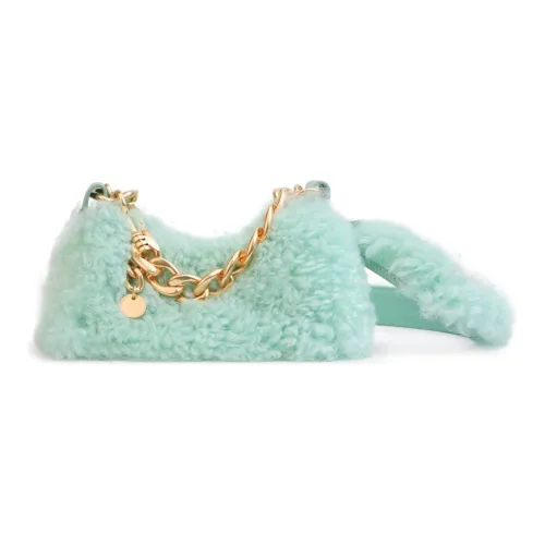 APEDE MOD Soft Wool Plush Bag Lunch Box Shoulder Bag Handbag Small Size Women's Matcha Green