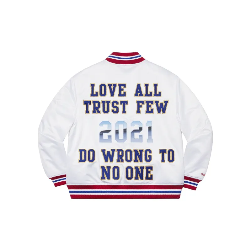 Supreme Mitchell & Ness Satin Varsity Jacket-4