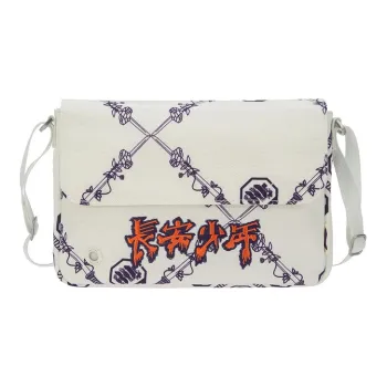 LiNing Fabric Shoulder Bag Crossbody Bag Regular Men's Vanilla White All Over Print
