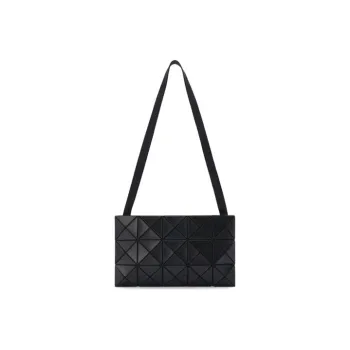 ISSEY MIYAKE PVC Small Square Bag Shoulder Bag, Crossbody Bag Women's Black