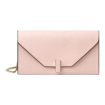 Valextra Iside Calfskin Shoulder Bag, Crossbody Bag Trumpets Women's Pink Peony