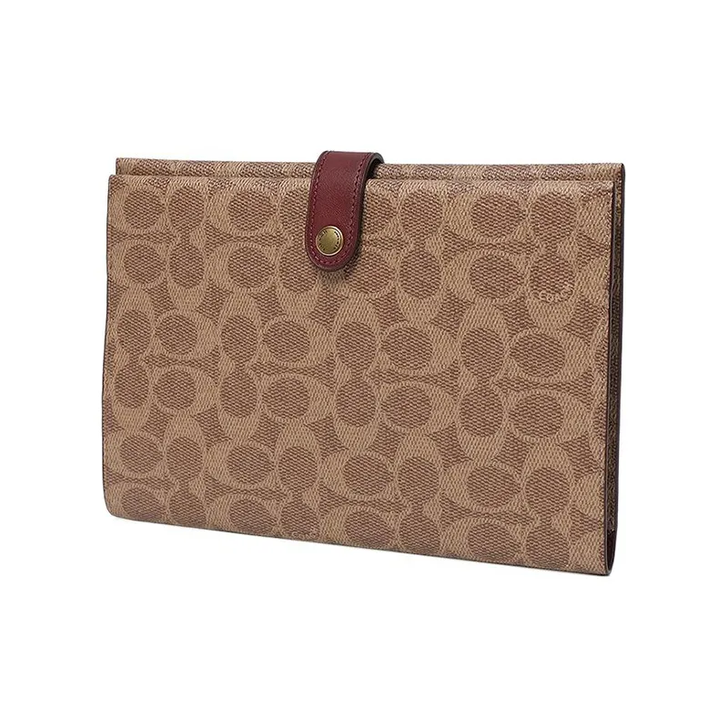 COACH Tech Case Artificial Leather Clutch Small Size Women's Khaki-1