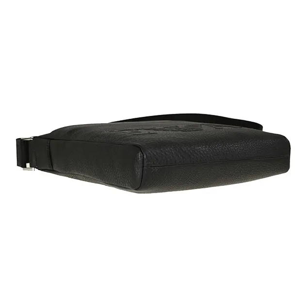 EMPORIO ARMANI Leather Shoulder Bag Crossbody Bag Men's Black-3