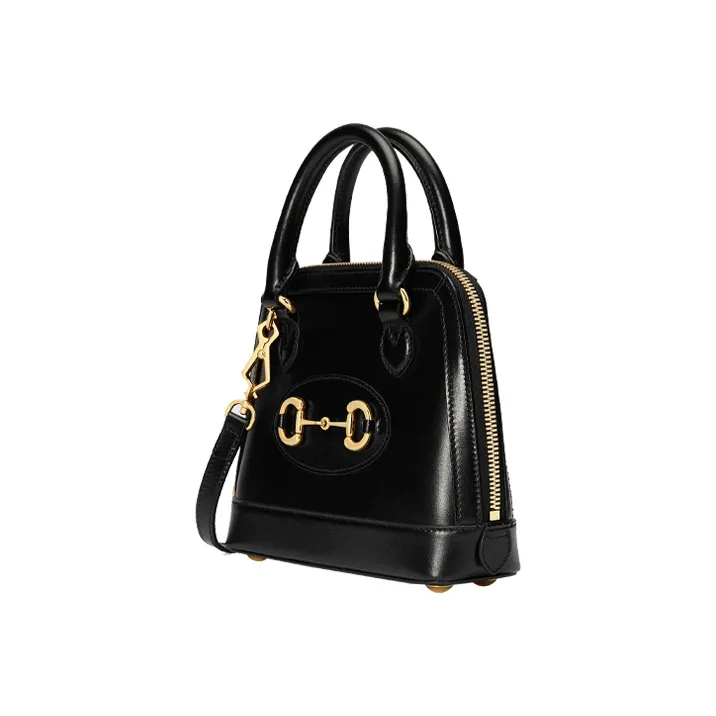 GUCCI Leather Dome Bag Crossbody Bag Shoulder Bag Mini Women's Black-1