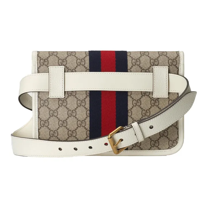 GUCCI Ophidia Canvas With Leather Shoulder Bag Crossbody Bag Fanny Pack Regular Men's Ebony/White-2
