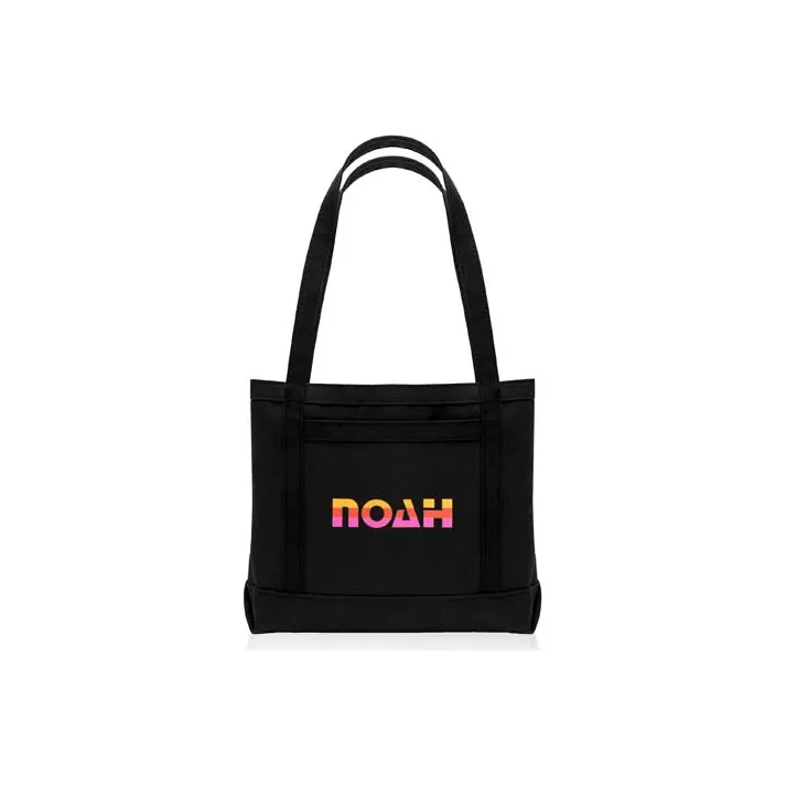 NOAH Cotton Tote Handbag Regular Unisex Black-0
