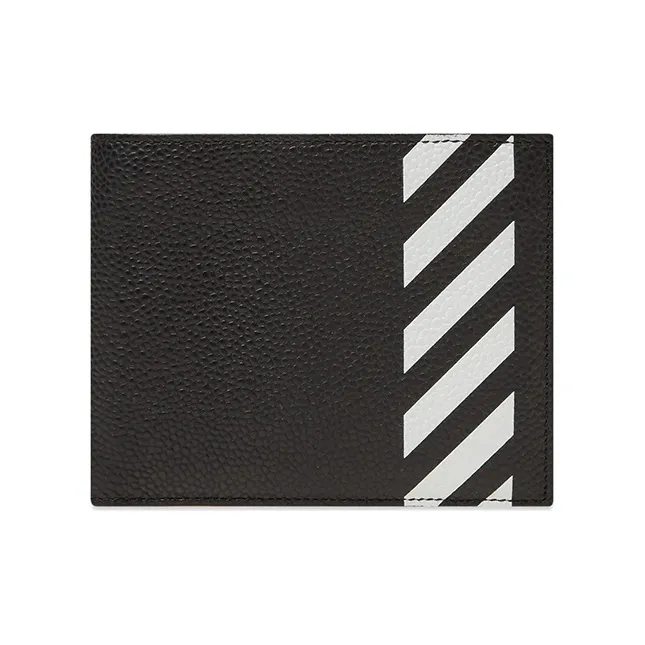 OFF WHITE Cow Leather Wallet Unisex Black-0