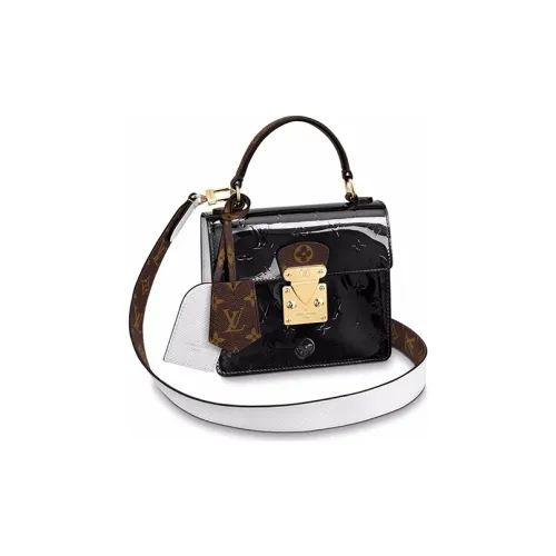 LOUIS VUITTON Cow Leather Handbag, Crossbody Bag, Shoulder Bag Regular Women's Black