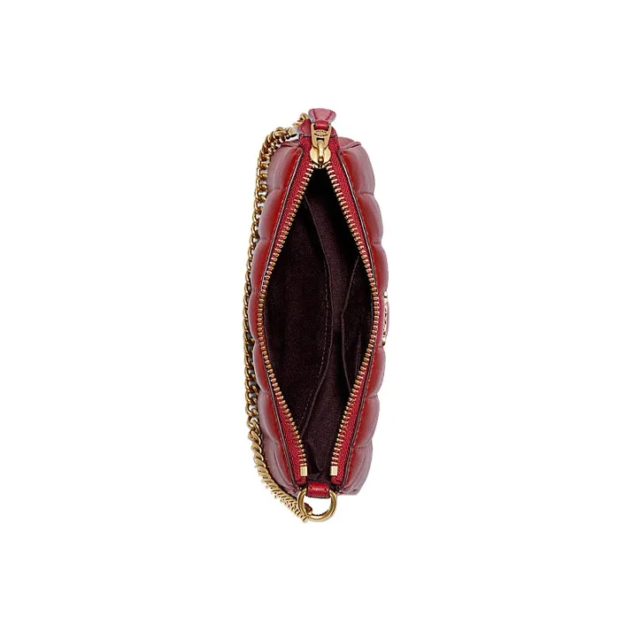 COACH Jennifer Collaboration Nolita Leather Quilting Shoulder Bag Clutch Bag Small Size Women's Red-4