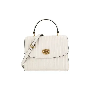 COACH Parker Sheepskin Shoulder Bag Crossbody Bag Handbag Small Size Women's White
