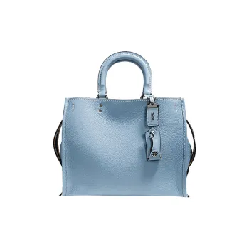 COACH Rogue Chrome Tanned Leather Portable Crossbody Bag Crossbody Tote Large Size Women's Cornflower Blue