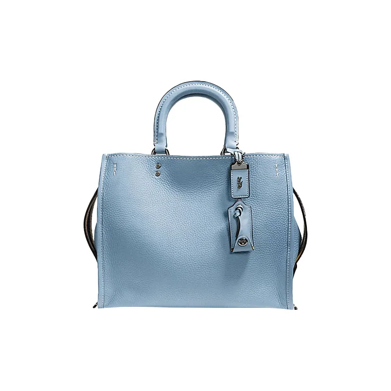 COACH Rogue Chrome Tanned Leather Portable Crossbody Bag Crossbody Tote Large Size Women's Cornflower Blue-0