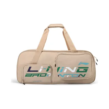 LiNing Badminton Series Polyester Badminton Racket Bag Handbag Regular Unisex Khaki