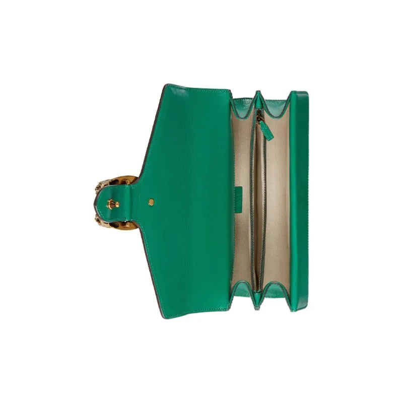 GUCCI Dionysus Leather Crossbody Bag Shoulder Bag Women's Green & Bright Green-5