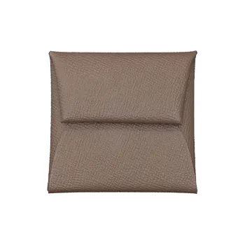 HERMES Bastia Epsom Calfskin Coin Purse Women's 18 Etoupe Elephant Gray