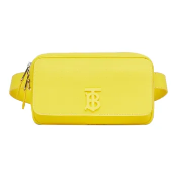 Burberry Leather Shoulder Bag Crossbody Bag Fanny Pack Men's Chrysanthemum Yellow
