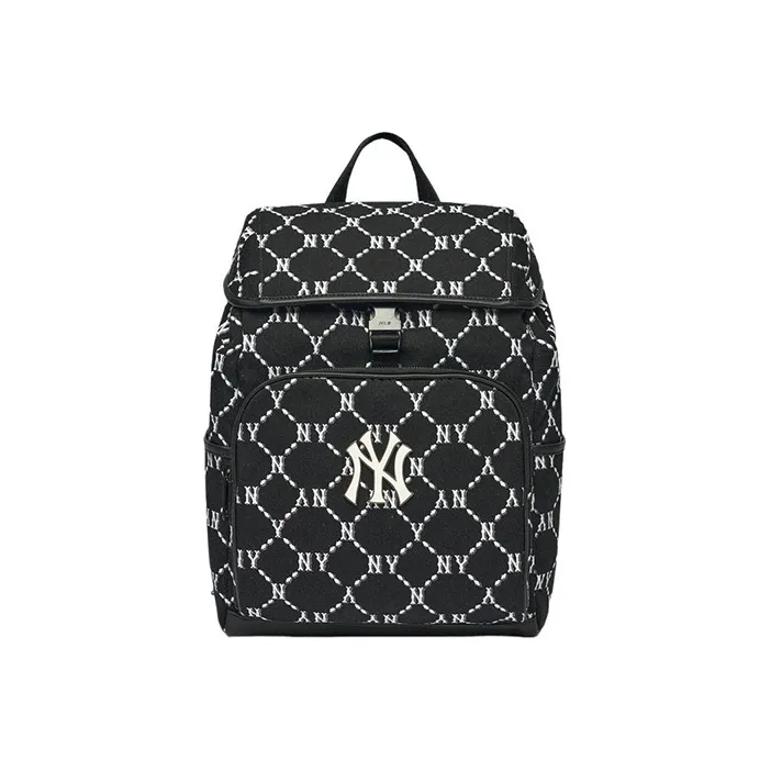 MLB Monogram Collection Polyamide Laptop Bag Backpack Regular Unisex Black-0