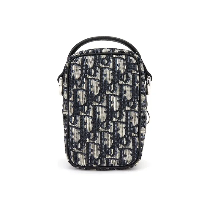 DIOR Fabric Camera Bag Shoulder Bag Crossbody Bag Unisex Black-3