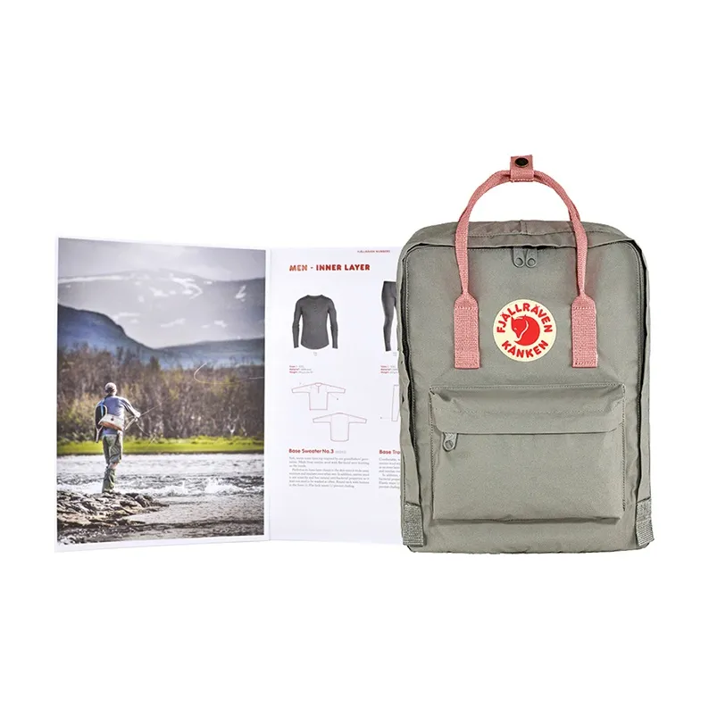 Fjallraven Polyester Backpack Regular Unisex Dusty Gray/Pink-3