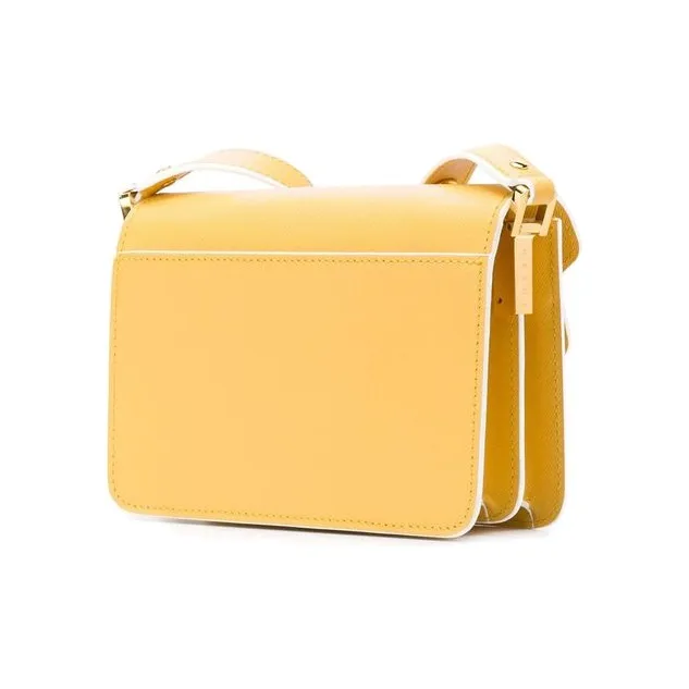 MARNI Trunk Cow Leather Shoulder Bag, Crossbody Bag Mini Women's Bright Yellow-2