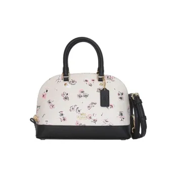 COACH Sierra Coated Canvas Dome Bag Handbag Shoulder Bag Crossbody Bag Mini Women's White Black