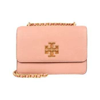 TORY BURCH Britten Cow Leather Shoulder Bag Small Size Women's Pink