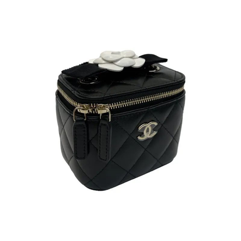 CHANEL Sheepskin Dressing Bag, Shoulder Bag, Crossbody Bag Women's Black-2