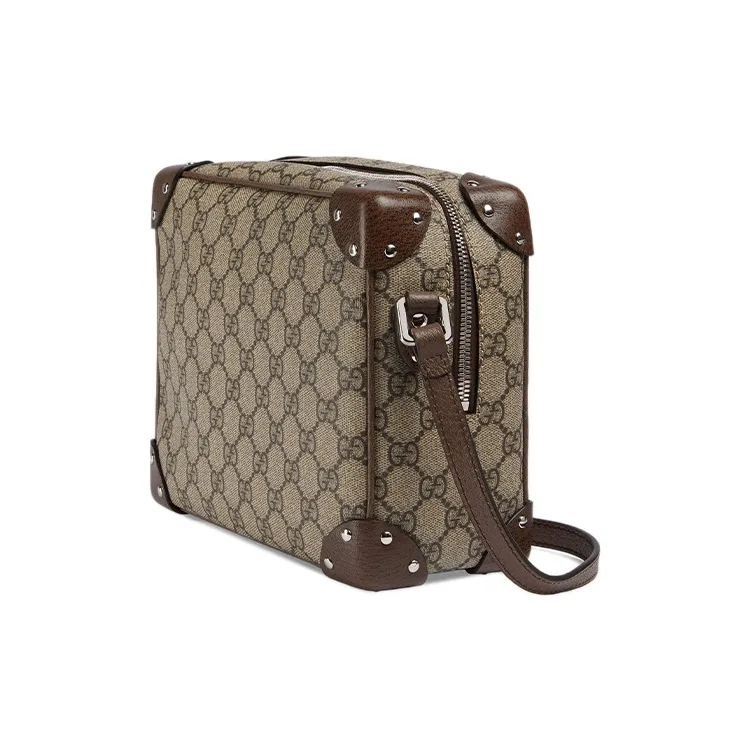 GUCCI Canvas Box Bag, Small Square Bag, Crossbody Bag, Shoulder Bag Unisex-1