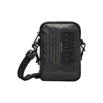 VERSACE JEANS COUTURE Fabric Camera Bag Shoulder Bag Crossbody Bag Men's Black