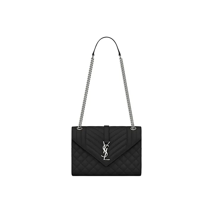 Yves Saint Laurent Envelope Medium Shoulder Bag Women's Black-0