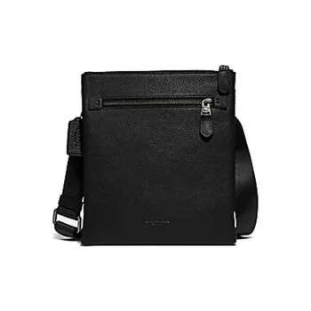 COACH Metropolitan Leather Messenger Bag Shoulder Bag Crossbody Bag Medium Size Men's Black