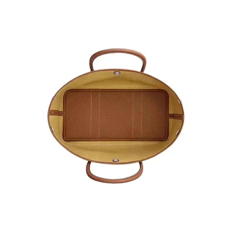HERMES Garden Party Negonda Calfskin Garden Bag Handbag Women's GINGER/GOLD Ginger Yellow/Gold Brown-2