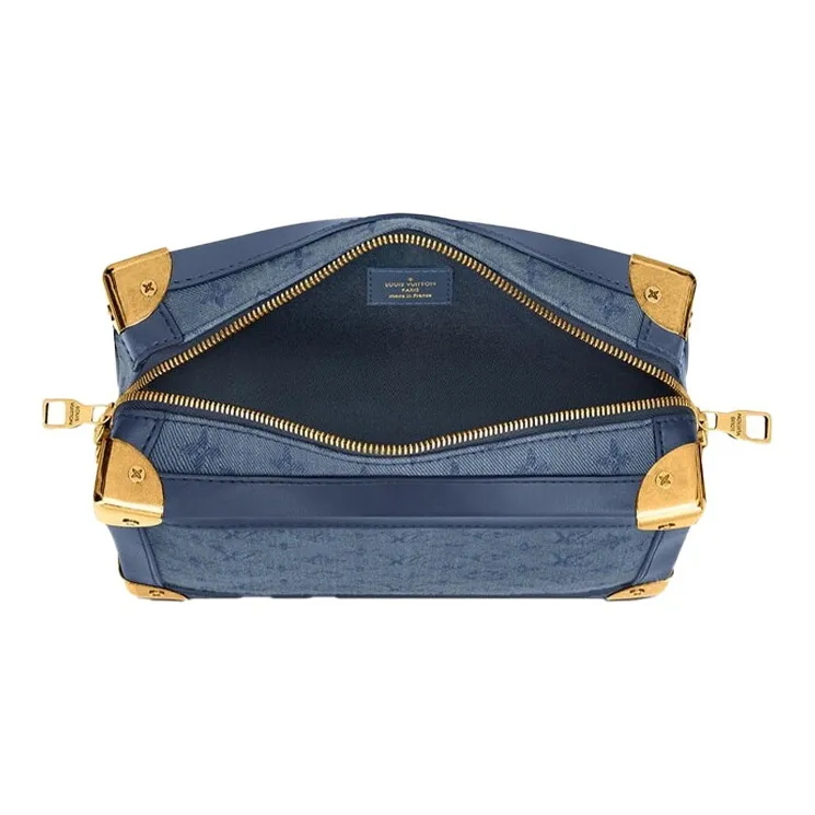 LOUIS VUITTON Soft Trunk Monogram Denim Blue-2