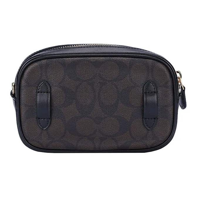 COACH With Leather Camera Bag, Shoulder Bag Women's Dark Brown & Black-2