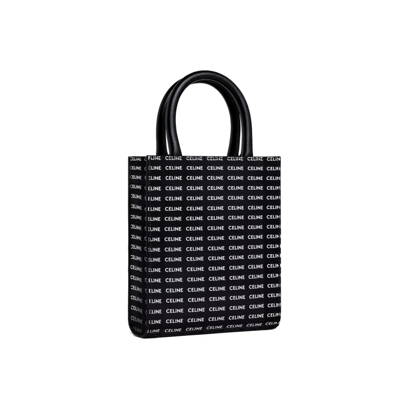 CELINE Canvas Tote Bag, Music Score Bag, Handbag, Shoulder Bag, Crossbody Bag Mini Unisex Black-1