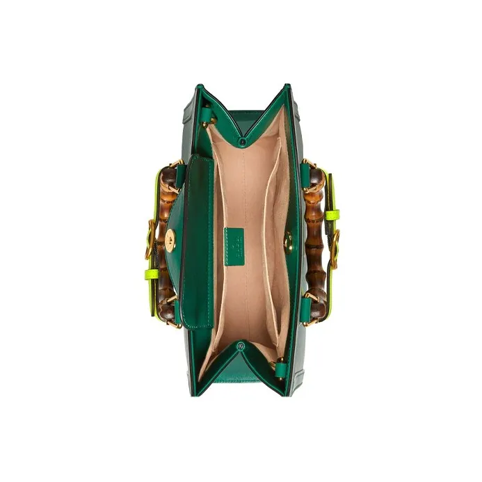 GUCCI Diana Leather Tote Bag Shopping Bag Shoulder Bag Crossbody Bag Handbag Small Size Women's Emerald Green-7