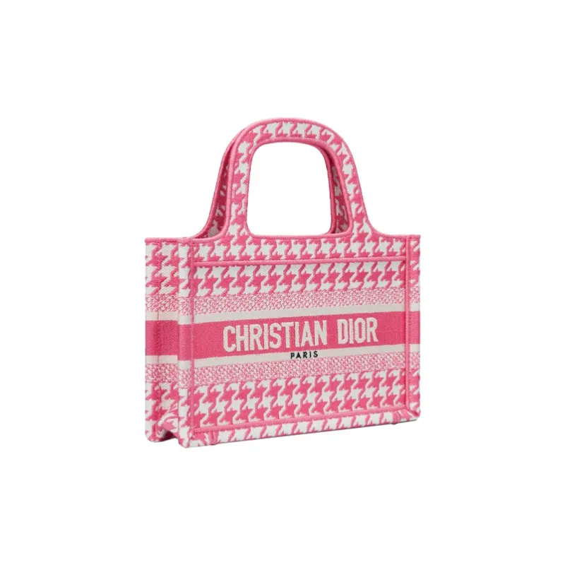 DIOR Canvas Bag, Handbag Mini Women's Peony Pink-1