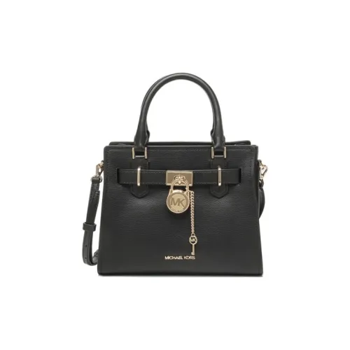 MICHAEL KORS Nouveau Hamilton Leather Shoulder Bag, Crossbody Bag, Handbag Regular Women's Black