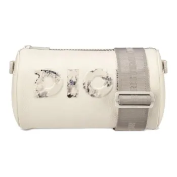 DIOR Daniel Arsham Collaboration Grained Calfskin Cylinder Bag Shoulder Bag Crossbody Bag Regular Men's White