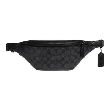 COACH Canvas With Leather Crossbody Bag, Sling Bag, Fanny Pack Tubas Men's Black
