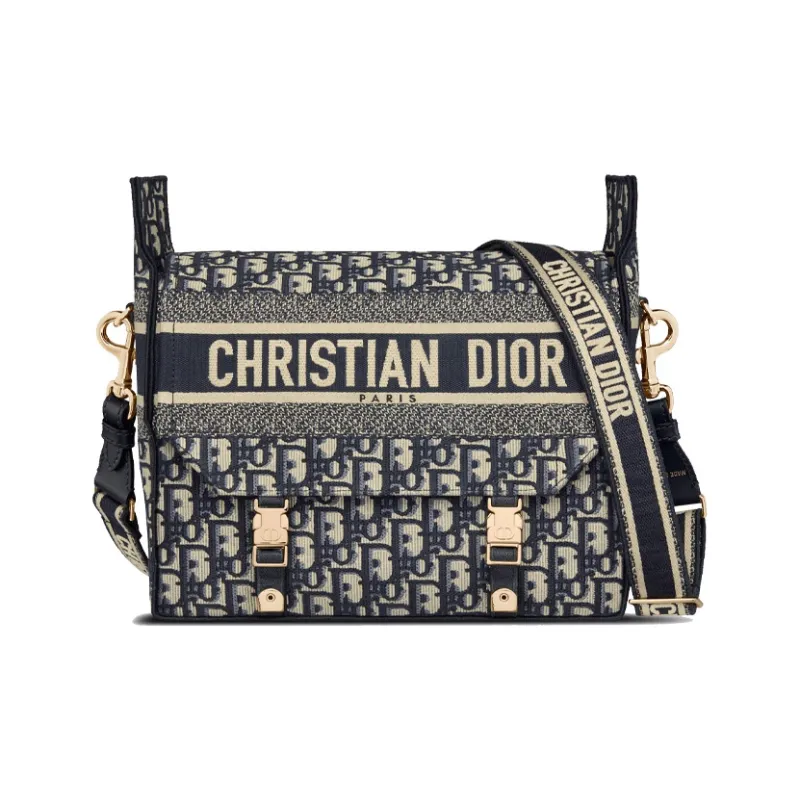 DIOR DiorCamp Fabric Messenger Bag Box Bag Handbag Crossbody Bag Shoulder Bag Women's Blue-0