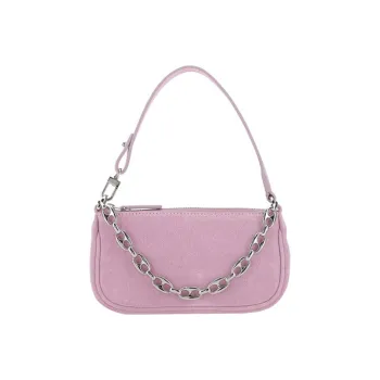 By Far Mini Rachel Leather Shoulder Bag Baguette Bag Tubas Women's Purple
