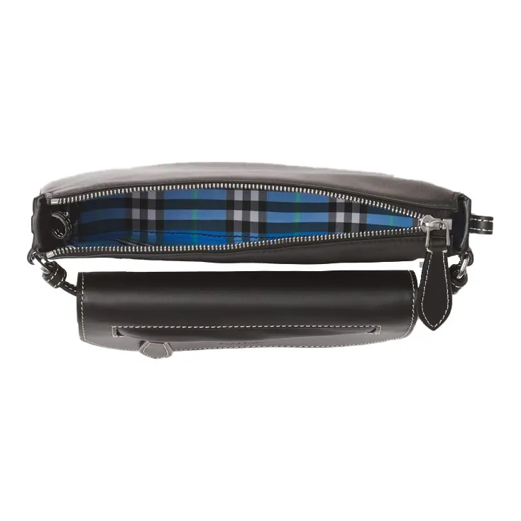 Burberry Olympia Leather Shoulder Bag Crescent Bag Handheld Handbag Shoulder Bag Crossbody Bag Mini Women's Black-6