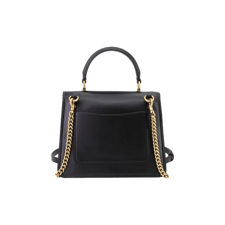 COACH Parker Calfskin Handbag, Shoulder Bag, Crossbody Bag Small Size Women's Black-3