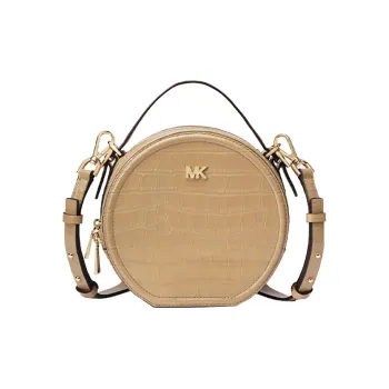 MICHAEL KORS Delaney Cow Leather Shoulder Bag Crossbody Bag Handbag Medium Size Women's Camel Brown