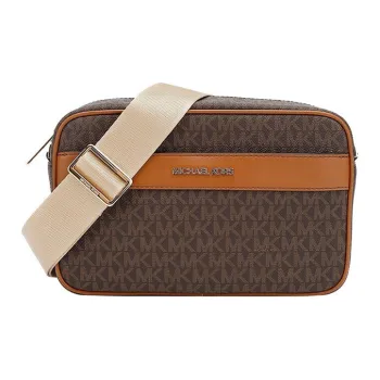 MICHAEL KORS Jet Set Artificial Leather With Leather Camera Bag, Shoulder Bag, Crossbody Bag Women's Brown