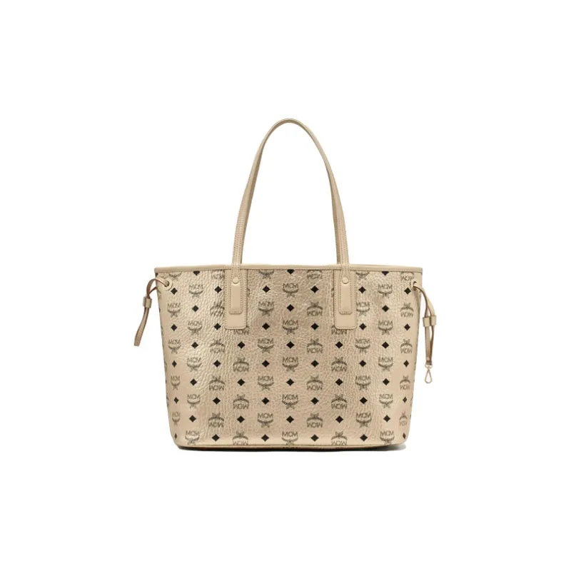 MCM Reversible Liz Shopper Visetos Medium Beige-2